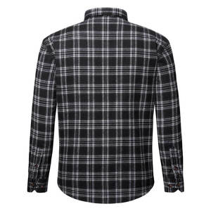 Chemises décontractées pour hommes de haute qualité OEM, chemises en flanelle, nouveau design OEM, chemises pour hommes respirantes à séchage rapide à prix avantageux, manches longues - Product Image 2