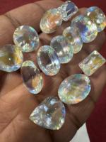 Haute qualité 100% naturel 20mm Madagascar arc-en-ciel pierre de lune Flashy lâche cristal à facettes pierre précieuse IGI certifié taille libre