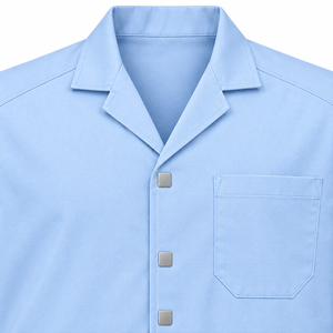 Doctor Coat Ice Blue <b>Wing</b> <b>Collar</b> Medical Lab Uniform Custom Wholesale Unisex Healthcare Workwear with Two Vertical Welt Pockets - Product Image 6