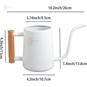 Arrosoir pour plantes de jardin en métal galvanisé personnalisé Vente à chaud et de haute qualité, couleur blanche, arrosoir fabriqué à la main avec revêtement en poudre - Product Image 2