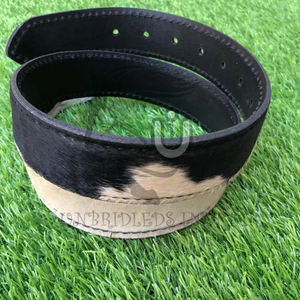 Cinturón de Cuero de Vaca con Pelo, Hecho a Mano, con Hebilla Cuadrada de Aleación |   Cinturón Casual con Estampado Animal de Primera Calidad y Duradero de 3.5cm - Product Image 6