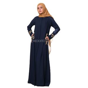 Abaya de punto para mujer musulmana 2026, estilo turco abierto, manga larga con botones, bordado de estilo urbano islámico, venta al por mayor - Product Image 1