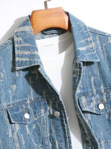 Nouvelle Arrivée 2026 – Veste en Jean Unisexe Hiver Haute Qualité, Design Personnalisé, Effet Délavé, Boutons sur le Devant, Broderie, Coupe-Vent et Imperméable - Product Image 3