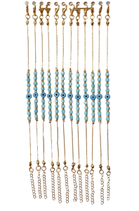 DAFNI – Bracelets en macramé faits main de style bohème variés avec perles œil porte-bonheur – Cadeaux promotionnels originaux - Product Image 2