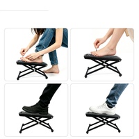 Repose-pieds pliable pour guitare à 6 niveaux de réglage en hauteur, support métallique antidérapant, pédale de placement pour instrument de musique