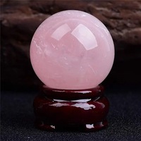 Sphère de quartz rose naturelle sculptée, grande taille, pour la décoration intérieure et l'amour, vente en gros, best-seller, pierre précieuse de guérison Feng Shui