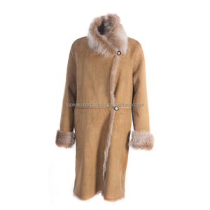 Abrigo de Piel de Oveja Color Gris Taupe de Alta Calidad para Mujer, Talla Grande, Moda de Invierno 2026, OEM, Tendencia en Abrigos Calefactables - Product Image 3