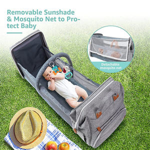 Đa chức năng Unisex tã Ba lô ánh sáng mềm xách tay công suất lớn không thấm nước PU Dây Kéo Polyester tã thay đổi trạm - Product Image 6