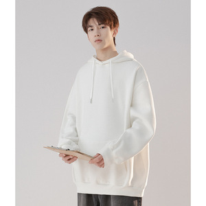 Pull à capuche d'hiver décontracté pour hommes, à manches longues, coupe carrée, sweat-shirt à capuche et sweat-shirt teints en couleur unie - Product Image 6