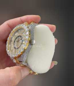Customized Luxury Iced Out VVS Moissanite Diamond Two Tone Stainless Steel Automatic Hip Hop <b>Watch</b> Limited Edition - Product Image 2