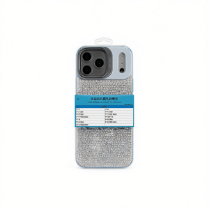 Funda a prueba de golpes con purpurina y diamantes para iPhone 14 Pro, TPU+PC - Product Image 1