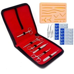 Práctica de sutura de piel médica, kit de estudiantes de silicona con embalaje de caja negra, kit de sutura personalizado de la mejor calidad, instrumento médico - Product Image 4