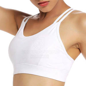 Soutien-gorge de sport écologique respirant à soutien élevé pour femmes avec logo avant en tissu Spandex/Nylon fabriqué au Pakistan - Product Image 3