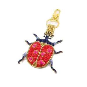 Haute qualité multi-étoiles Dabka broderie porte-clés cercle sac breloque perlé pendentif suspendu décoration inde par glowin fashion - Product Image 4