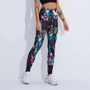 OEM Customized Allover Variety Printed Sports Stretchy Fitness <b>Leggings</b> Tummy Control Gym Super Soft 100% Cotton MS-WL-021 - Product Image 3