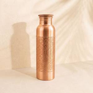 Elegant Copper <b>Metal</b> <b>Bottle</b> for Wellness - Product Image 2