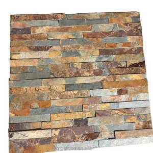 Panneaux de pierre de culture en ardoise 3D pour revêtement mural extérieur à usage extérieur avec carton et emballage en caisse en bois - Product Image 3