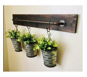 Nouveau Design en fer galvanisé métal mur suspendu panier de fleurs porte-Pot en fer forgé rond Pot de fleurs mural - Product Image 3