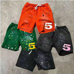 Short décontracté 100% coton effet soleil pour homme de haute qualité Streetwear Design personnalisé avec strass Motif solide écologique - Product Image 1