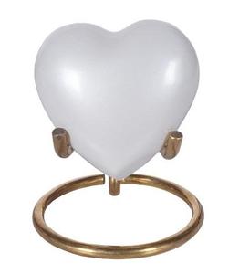 URNA DE CORAZÓN DE LATÓN MATE DE PEWTER CORAZÓN DE BEBÉ DE RECUERDO CON SOPORTE URNA DE CREMACIÓN para URNA DE CENIZAS FUNERALES - Product Image 5