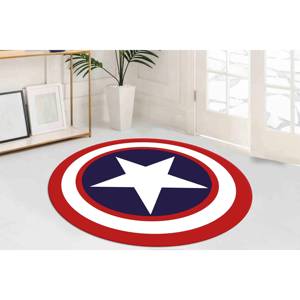 Alfombra estampada de Capitán América: decoración para habitación de niño, alfombra moderna para guardería, decoración roja para el hogar, alfombra fina no tejida - Product Image 2