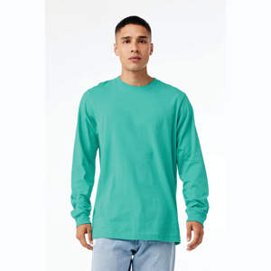 Camiseta de Jersey de manga larga unisex-Verde azulado, 100% algodón Airlume, 4,2 oz - Product Image 1