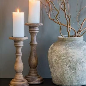 Nouveau porte-bougie en bois de luxe - Product Image 1