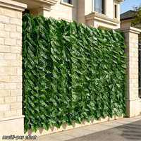 Panneau de clôture artificielle en Pothos, écran de haie en lierre vert, résistant aux UV, décoration murale en plastique pour jardin, balcon, terrasse