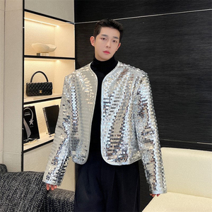 Vestes d'hiver pour hommes en toile à paillettes de haute qualité et confortables avec logo frontal, prix de gros - Product Image 4