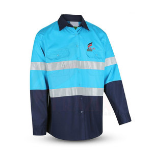 Hommes légers chemise de travail à manches longues chemise de travail à manches longues polyester fait chemise de travail à manches longues - Product Image 2