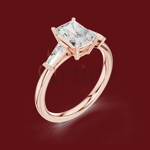 SHELL SHIMMER 10K anillo central de rubí en oro para un aspecto vintage - Product Image 1