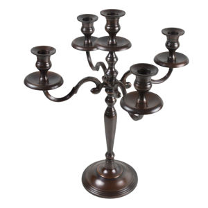Silver <b>Candelabra</b> Contemporary Design 5 Branches Candle Holder Solid Metal Custom Size Available at Reasonable Price - Product Image 3