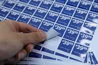 Custom Price Label Stickers Adhesive Printed Barcode Tags Retail Shelf Labels