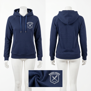 Sweat à capuche unisexe pour barbier, 320 GSM, coton polyester polaire, bleu ciel, fermeture éclair intégrale, impression personnalisée, broderie logo, vêtement haut de gamme - Product Image 4