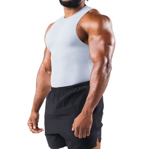 Camiseta sin mangas de alta calidad, corte ajustado, para culturismo, elástica, de poliéster y algodón, ecológica, transpirable, material personalizado - Product Image 2