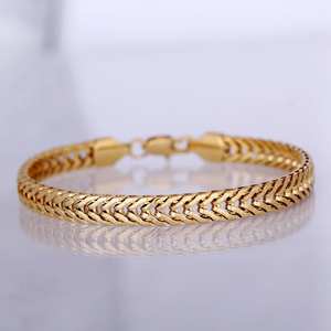Women's Luxury Gold Plated Wedding <b>Bracelet</b> Exquisite Lucky Pattern Fashion Bangles for <b>Bride</b> Big Bangles Jewelry - Product Image 1