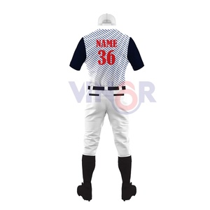 Uniformes de béisbol transpirables de secado rápido con logotipo personalizado, conjunto de poliéster ligero para adultos, bajo MOQ, uniforme de béisbol de tamaño personalizado - Product Image 3
