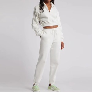 Ensemble deux pièces pour femmes, hiver, décontracté, solide, élégant, mode, gym, entraînement, course à pied, jogging, yoga, extérieur - Product Image 6