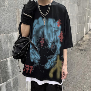 T-shirt Oversize en Gros Pas Cher Col Rond Uni Teint Personnalisé 100% Coton 180GSM T-shirts Unisexe Oversize en Vrac - Product Image 3