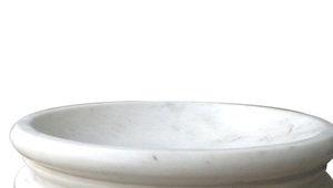 Bol en marbre blanc artisanal, finition polie, bol décoratif pour fruits, collations et centre de table pour la maison, prix de gros - Product Image 2