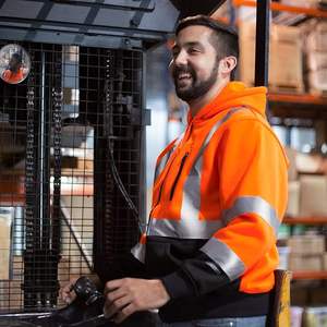 2025 haute visibilité réfléchissant sécurité vêtements de travail sweat à capuche de sécurité pour hommes travail de nuit uniforme de sécurité - Product Image 5