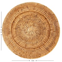 Napperon en rotin tissé robuste Produits écologiques Fabriqué au Vietnam Décoration de table Napperon tissé Vente en gros Moderne