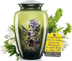 Customized European Style Metal Cremation Urn Latest Arrival for Human Ashes <b>Storage</b> Funeral Supplies - Product Image 5