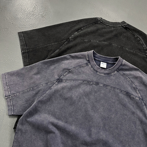 Camiseta de algodón de verano 100% de alta calidad para hombre, ropa de calle de gran tamaño lisa en blanco, camisetas holgadas estampadas - Product Image 5