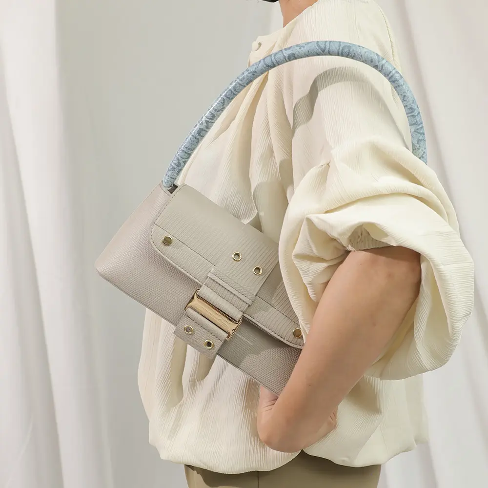 Customized logo bags women handbags ladies luxury design bags womens leather handbags shoulder bag (gray)