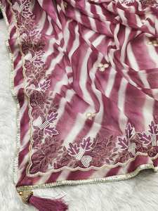 Indio elegante Bollywood elegante Impresión digital elegante Saree Georgette tela exclusiva Sari blusa elegante Ropa Étnica - Product Image 4