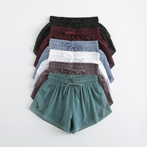 ผู้หญิงกลางแจ้ง Drawstring เอวกางเกงขาสั้นวิ่งแห้งเร็วพร้อมกระเป๋า - Product Image 3