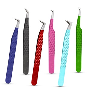 Juego de pinzas para extensiones de pestañas, material de acero inoxidable con espejo de pestañas, productos personalizados, accesorios para pestañas - Product Image 6