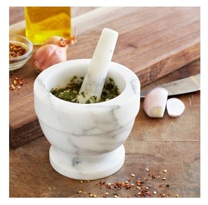 Artesanías de calidad más vendidas, molinillo de mármol rosa y trituradora, mortero para juego de utensilios de cocina, 10x10 cm - Product Image 2