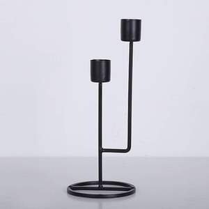 Portavelas de hierro moderno más vendido y soporte estilo Vintage acabado negro Juego de 2 uds para decoración del hogar - Product Image 6
